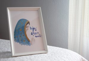 Lámina Bajo el azul de su manto