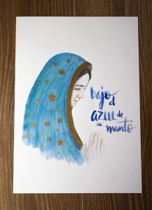 Lámina Bajo el azul de su manto - Imagen 2