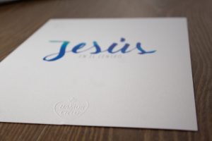 Lámina Jesús en el centro (fondo blanco) - Imagen 3