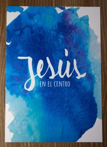 Lamina Jesús en el Centro (fondo azul) - Imagen 2
