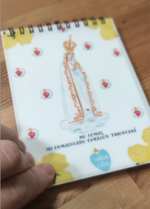Cuadernito con espiral Virgen de Fátima
