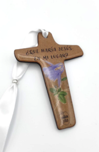 Cruz con flores y frase - Imagen 4